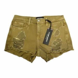 NWT Etienne Marcel Women’s Distressed Military Green Jean Shorts size‎ 27